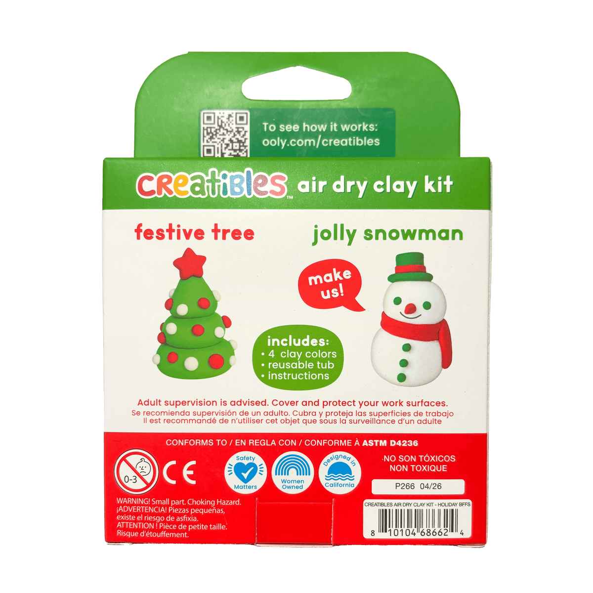 Ooly Creatibles: Air Dry Clay Kit - Holiday BFFs