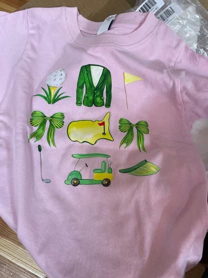 Augusta Georgia Golf Girl's T-Shirt- Pink - Persnickety Shop