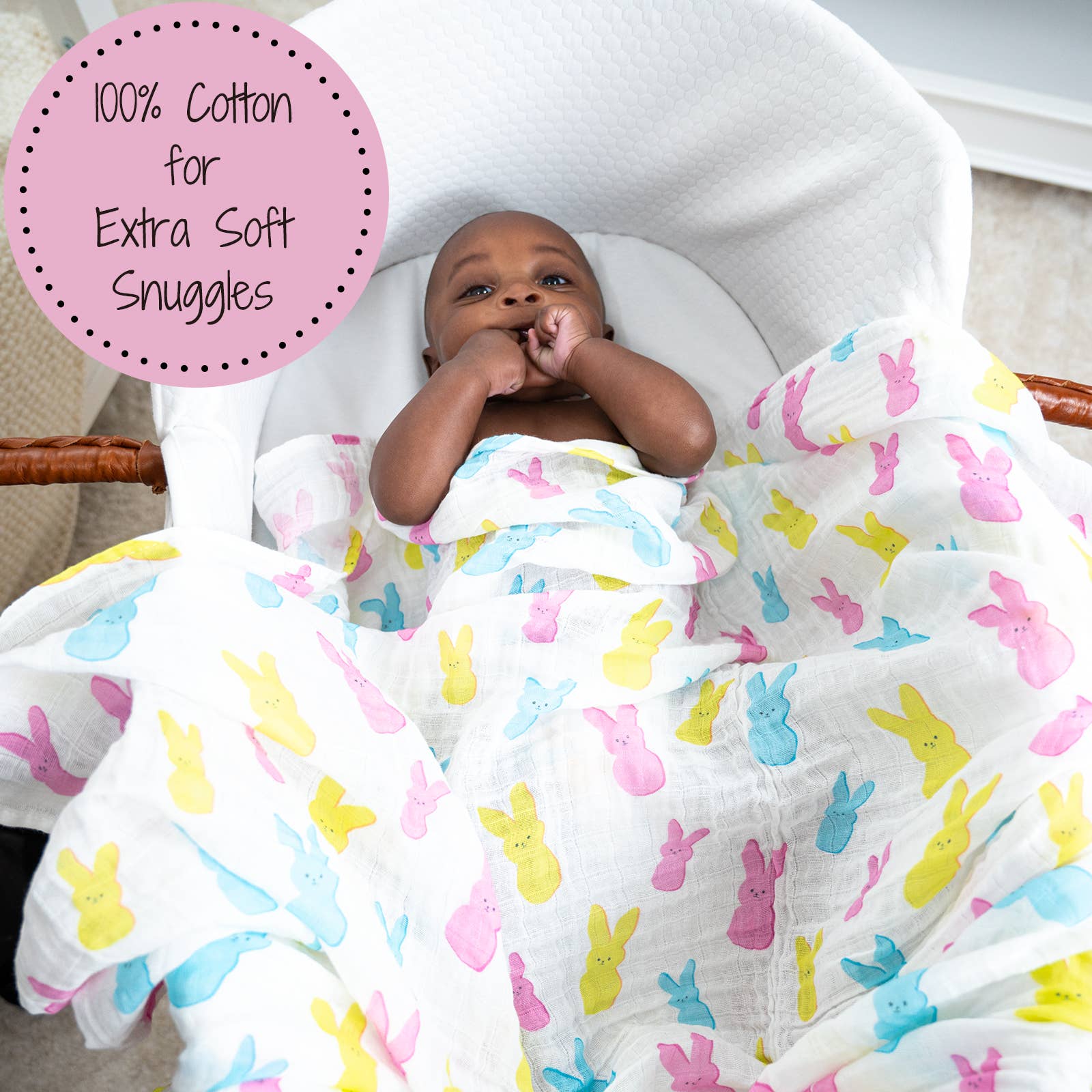 Easter Peeps Baby Swaddle Blanket