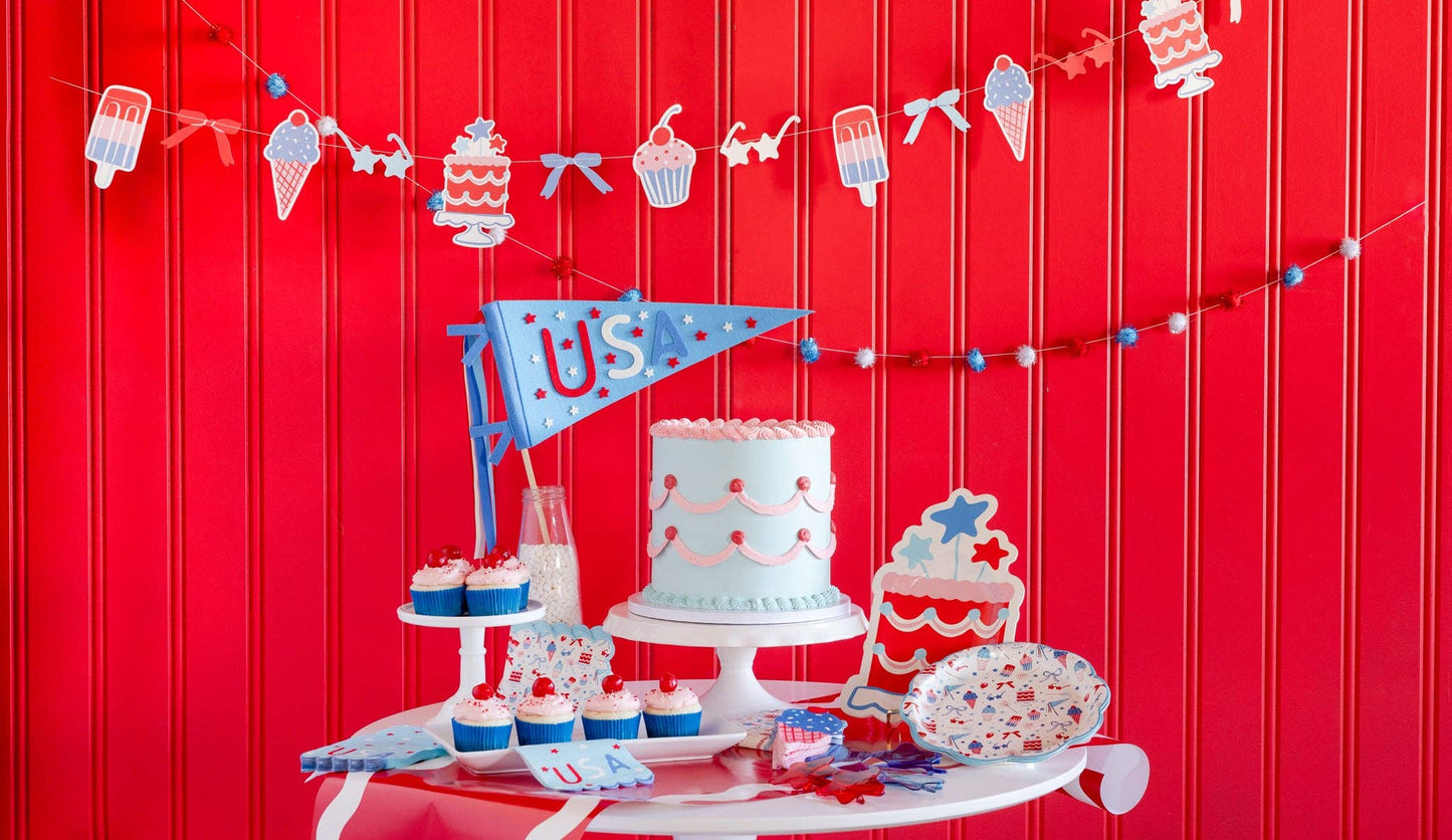 SMT1115 - Summertime Felt Pennant Banner - Persnickety Shop