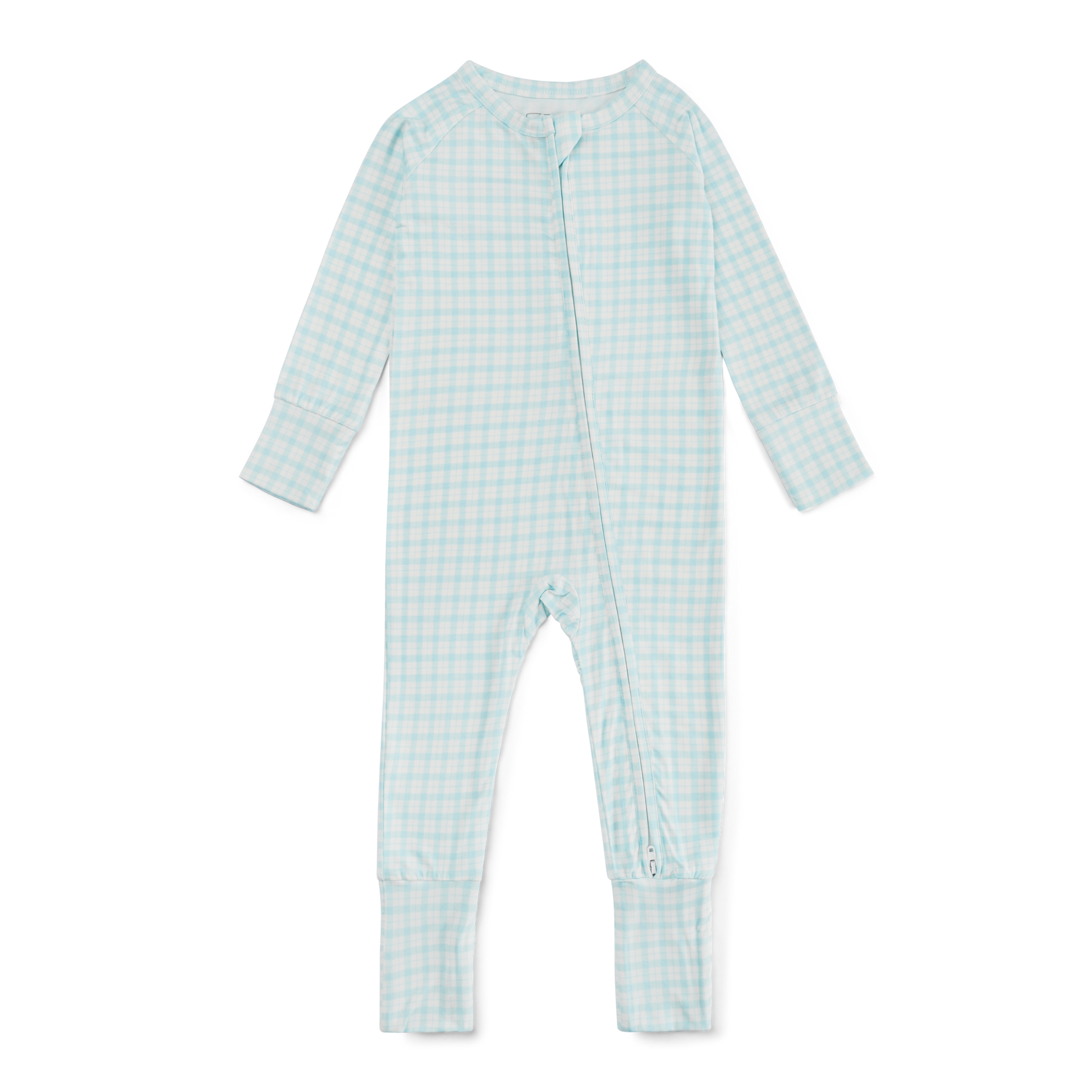 Coastal Check Bamboo Sleeper: 6-12M - Persnickety Shop