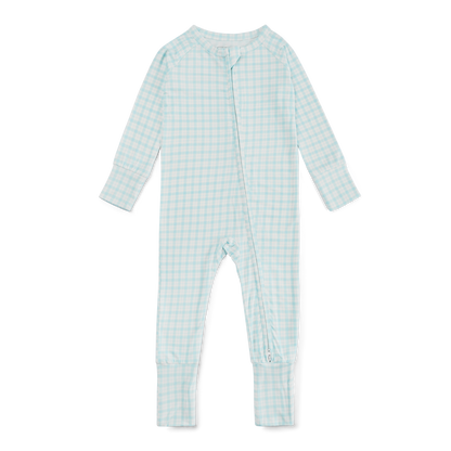 Coastal Check Bamboo Sleeper: 6-12M - Persnickety Shop