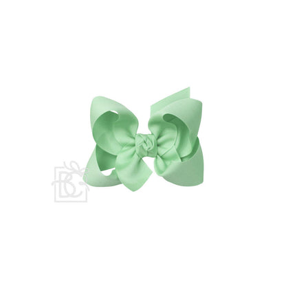 SIGNATURE GROSGRAIN BOW ON CLIP: 4.5" Large - 1.5" Ribbon on Alligator Clip / MINT - Persnickety Shop
