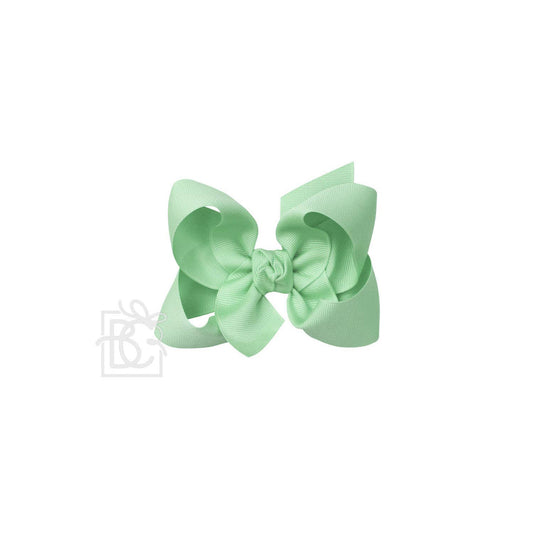 SIGNATURE GROSGRAIN BOW ON CLIP: 4.5" Large - 1.5" Ribbon on Alligator Clip / MINT - Persnickety Shop