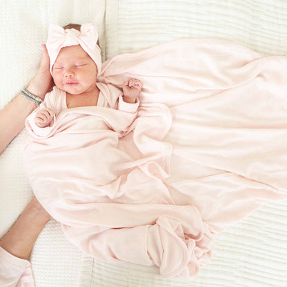 All Bamboo Waffle Swaddle Blankets: Eucalyptus - Persnickety Shop