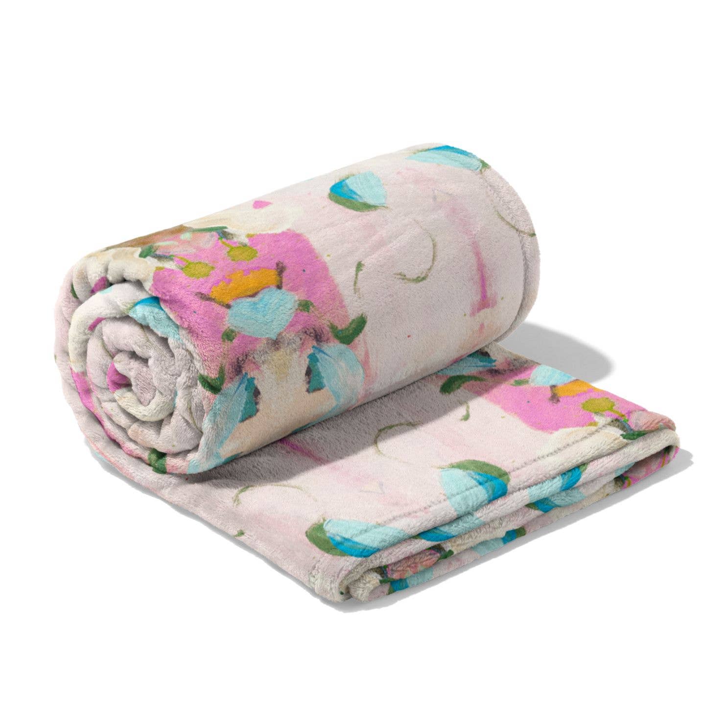 Laura Park Monet's Garden Pink Fleece Blanket: One Size