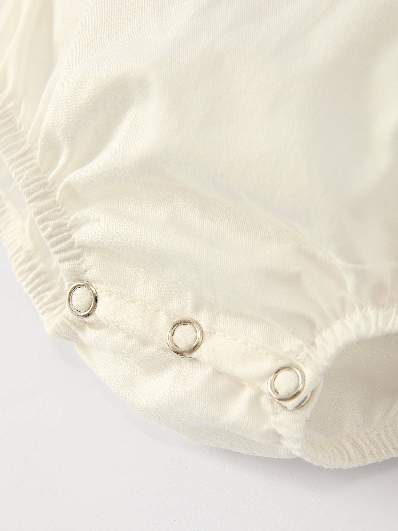 Christmas Girl's Romper : Delicate Embroidery with Red Bow Details: 12M - Persnickety Shop