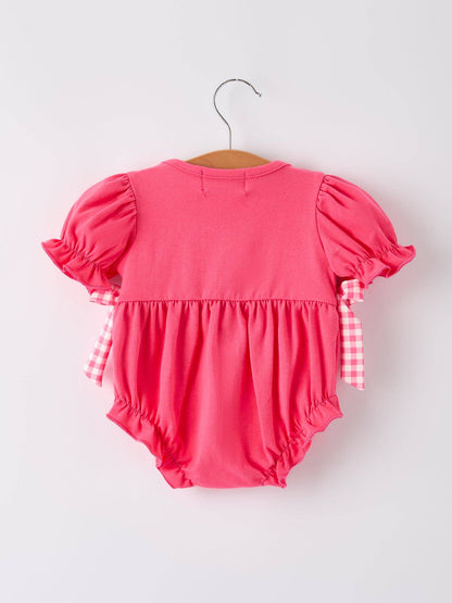 Hot Pink Smocked Church Christ Bishop Christening Romper: 3M - Persnickety Shop