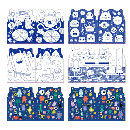 Coloring Book with Stickers: Monsters - Persnickety Shop