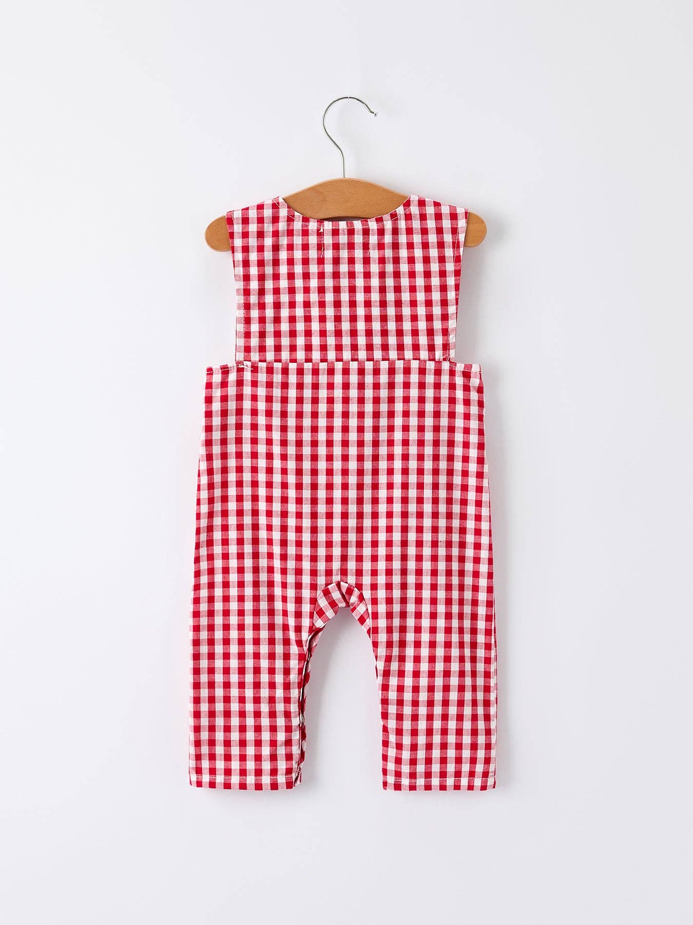 Christmas Smocking Embroidered Tree Plaid Baby Boy Romper: 3M - Persnickety Shop