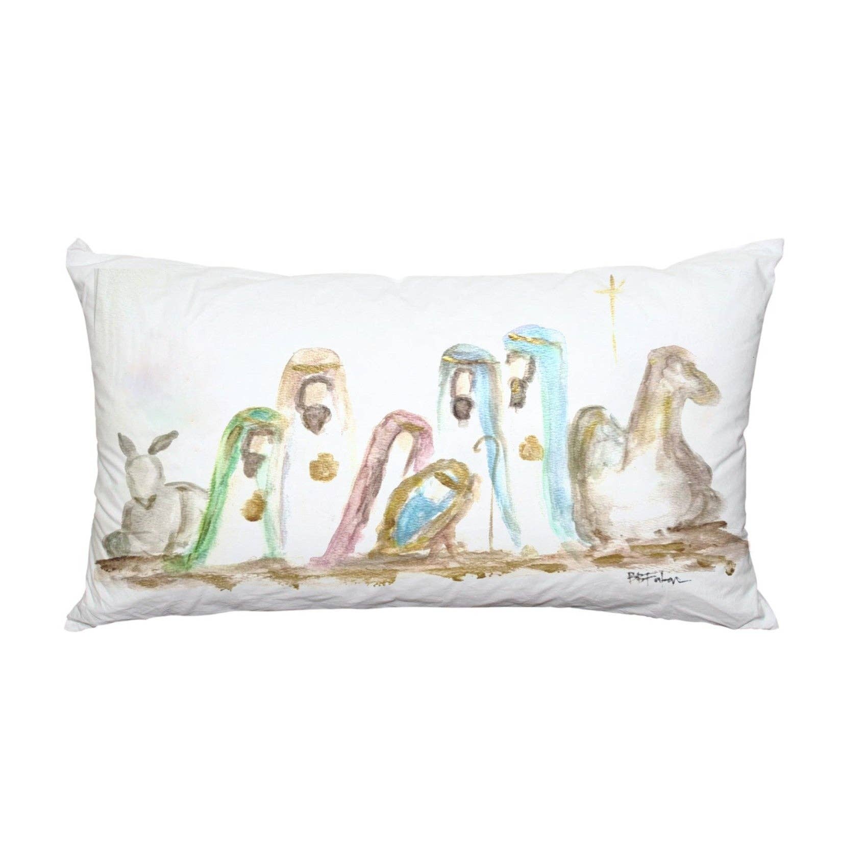 BRIDGETT'S LUMBAR NATIVITY LUMBAR PILLOW: 14"x24" - Persnickety Shop