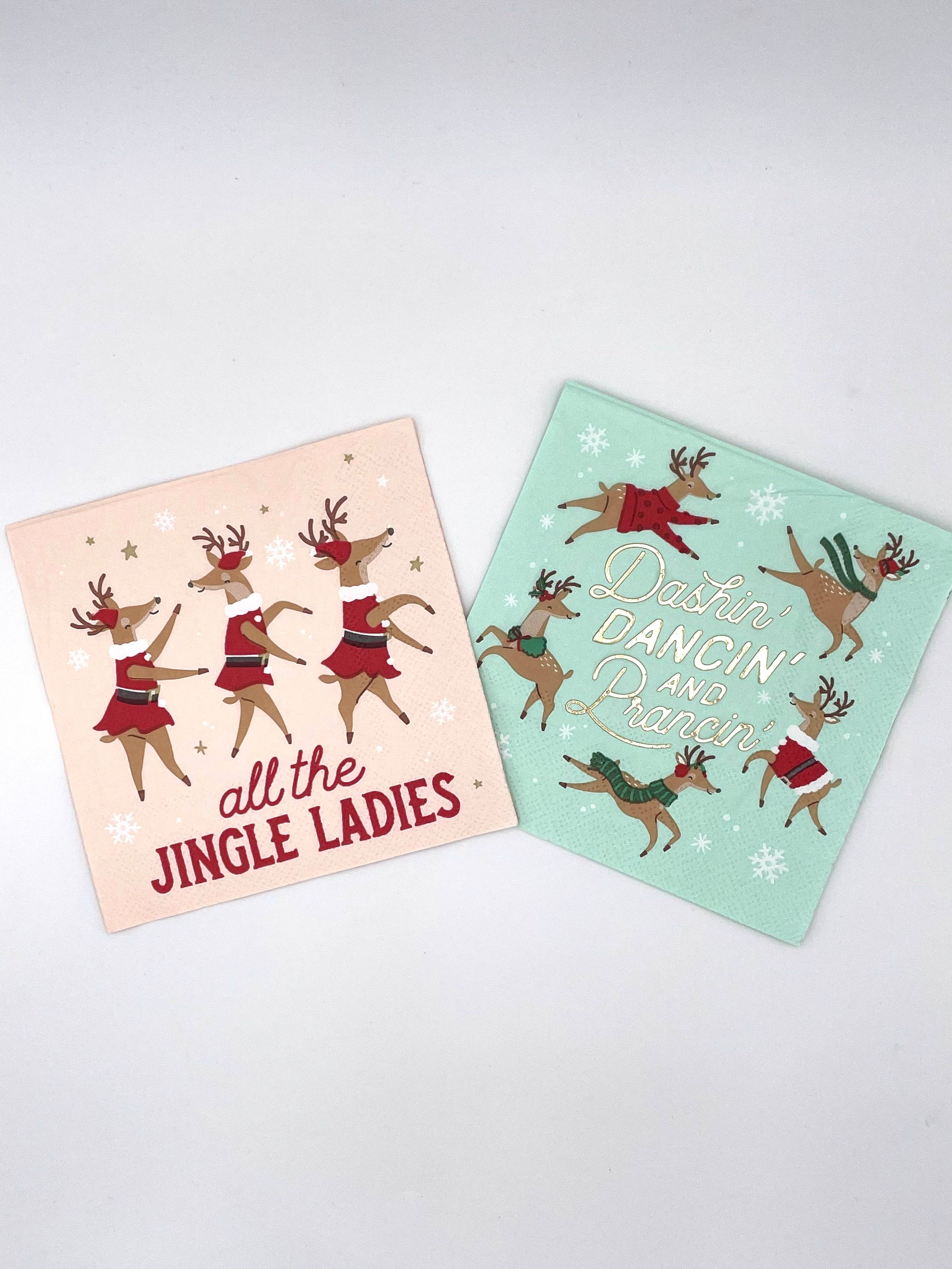 Funny Christmas Cocktail Napkins | Jingle Ladies - 20ct: Default Title - Persnickety Shop