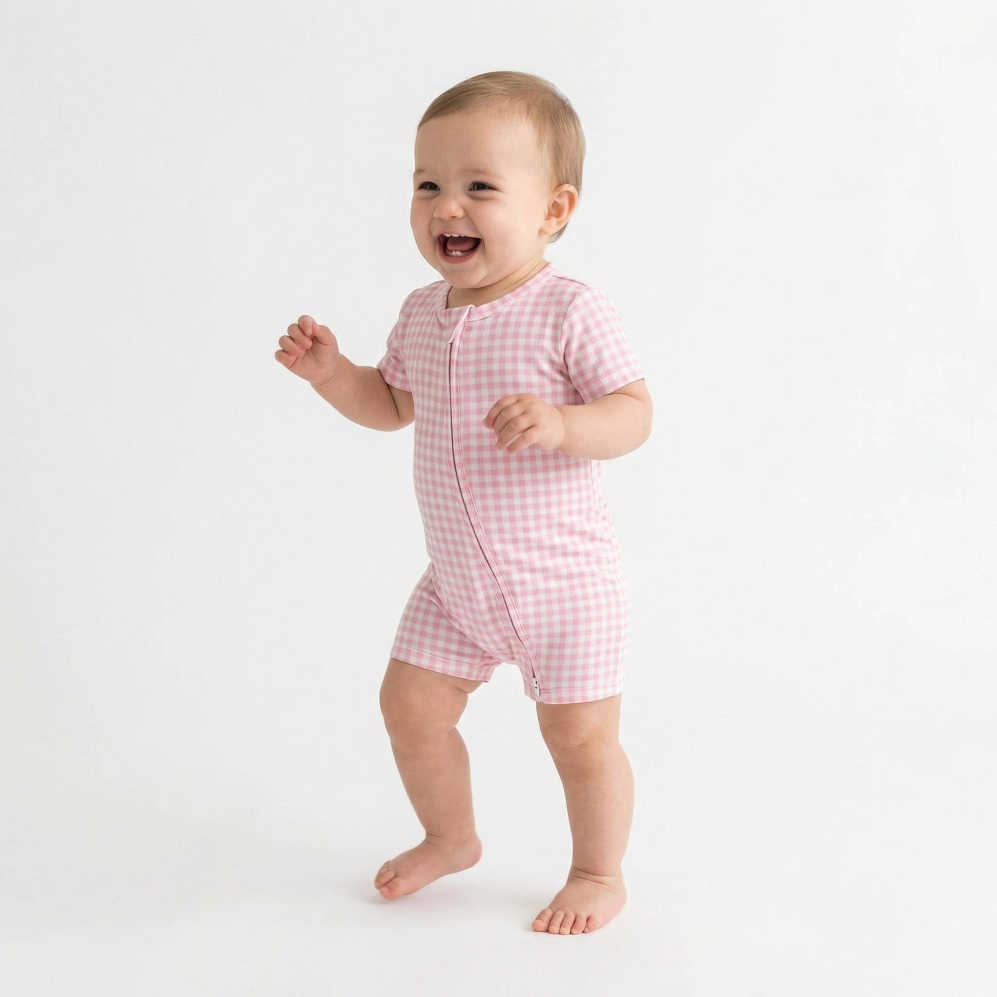 Sugar Gingham Short Sleeve & Shorts Bamboo Sleeper