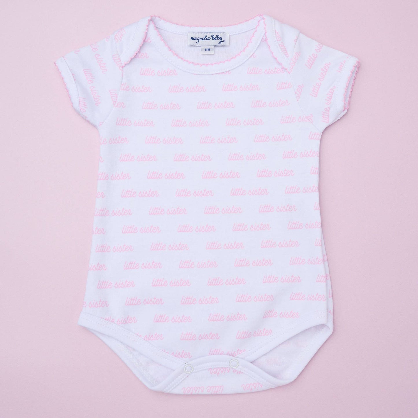 Little Sister Print Short Sleeve Bodysuit: 3 Months - Persnickety Shop