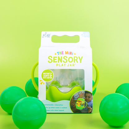 Glo Pals Mini Sensory Jar and Silicone Fun Filler Bundle - Green: EACH