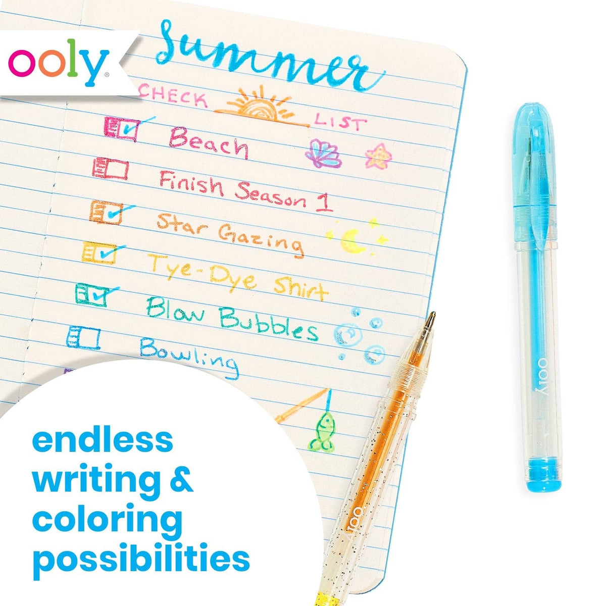 Ooly Mini Doodlers Fruity Scented Gel Pens - Set of 20