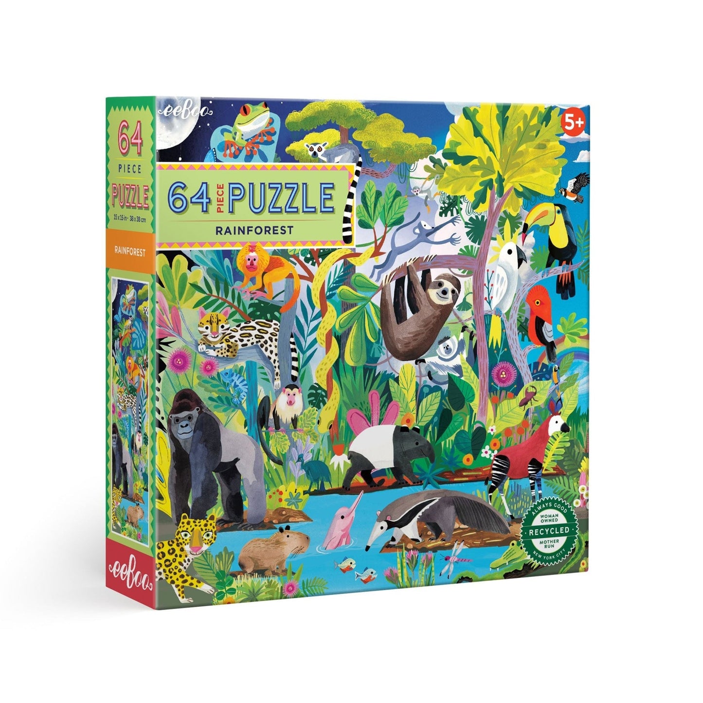 Eeboo Rainforest 64 Piece Puzzle - Persnickety Shop