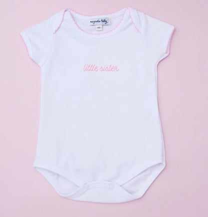 Little Sister Embroidered Short Sleeve Bodysuit - Persnickety Shop