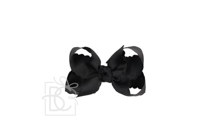 SCALLOPED EDGE BOW: Powder Mint / 4.5" Large - 1.5" Ribbon on Alligator Clip