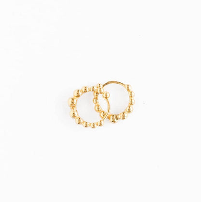 Beaded Huggie Hoop Earrings - Hypoallergenic, Girl Gift