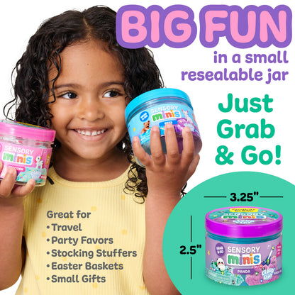 Sensory Mini Play Kit Jar with Cloud Clay: Panda Theme