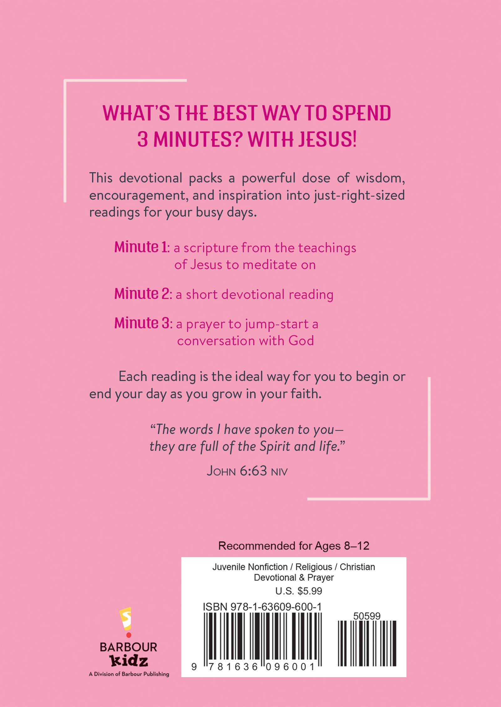 3 Minutes with Jesus: 180 Devotions for Girls - Persnickety Shop