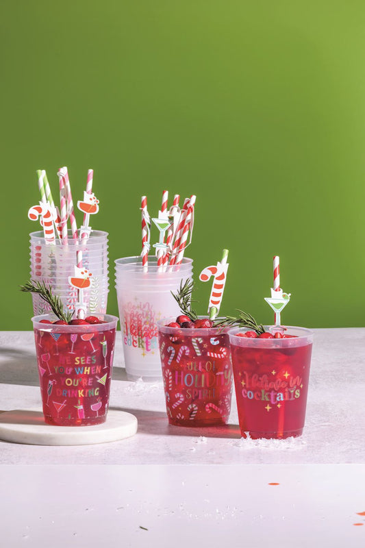 Holiday Party Cup & Straw Set - Persnickety Shop