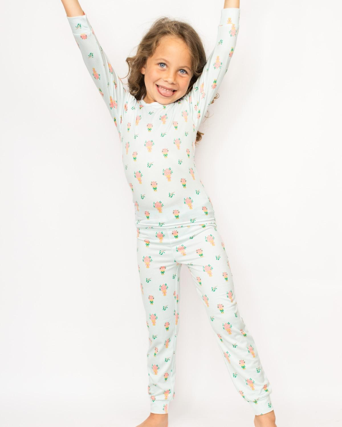 The Royal Standard Kid's Love Blooms Here Long Sleeve Pajamas - Persnickety Shop