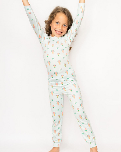 The Royal Standard Kid's Love Blooms Here Long Sleeve Pajamas - Persnickety Shop