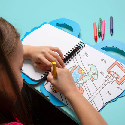 SUPER COLORING & STICKER BOOK - DINO