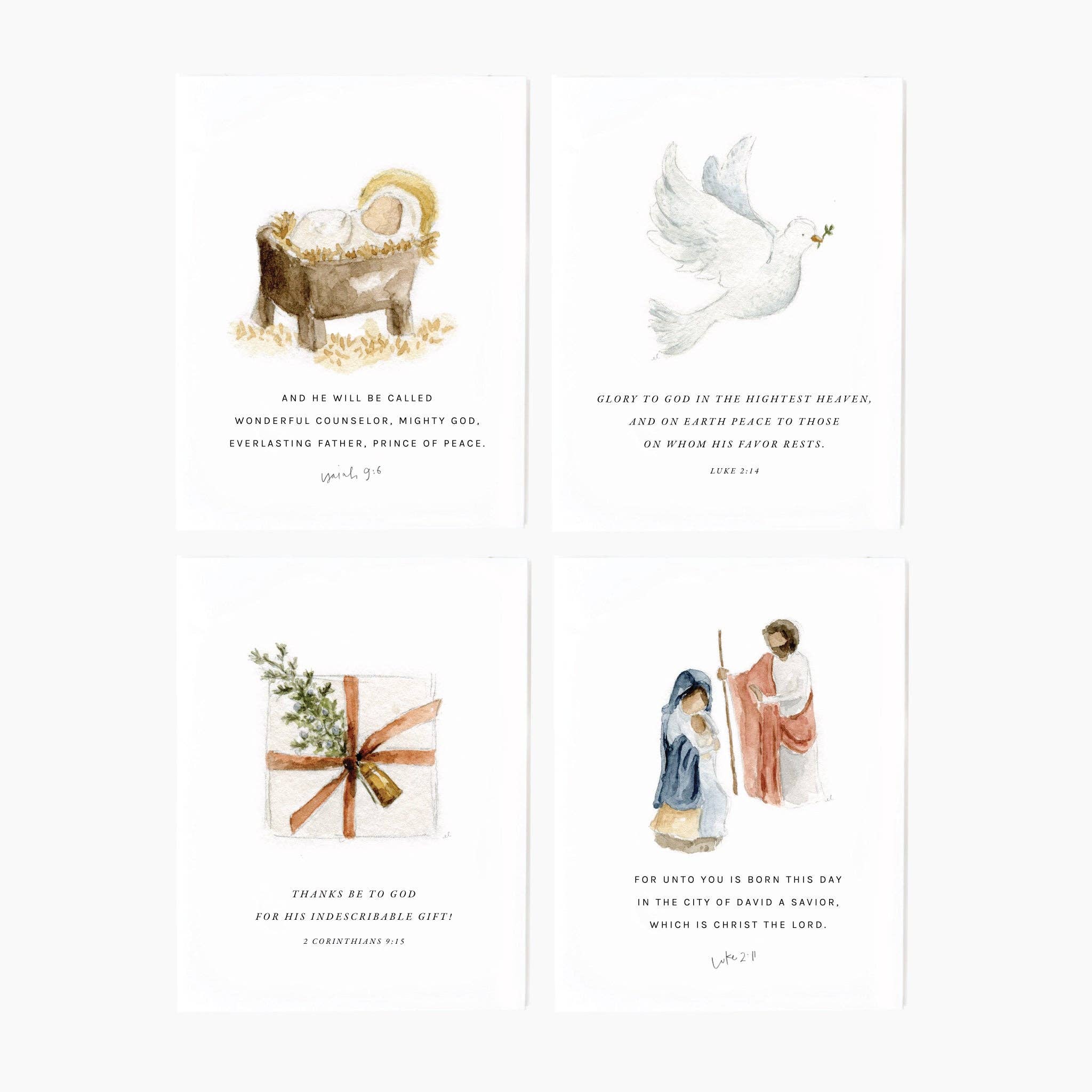 Christmas scripture notecard set - Persnickety Shop