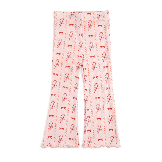 Sweet Wink Candy Cane Lane Christmas Girl's  Flare Legging - Persnickety Shop