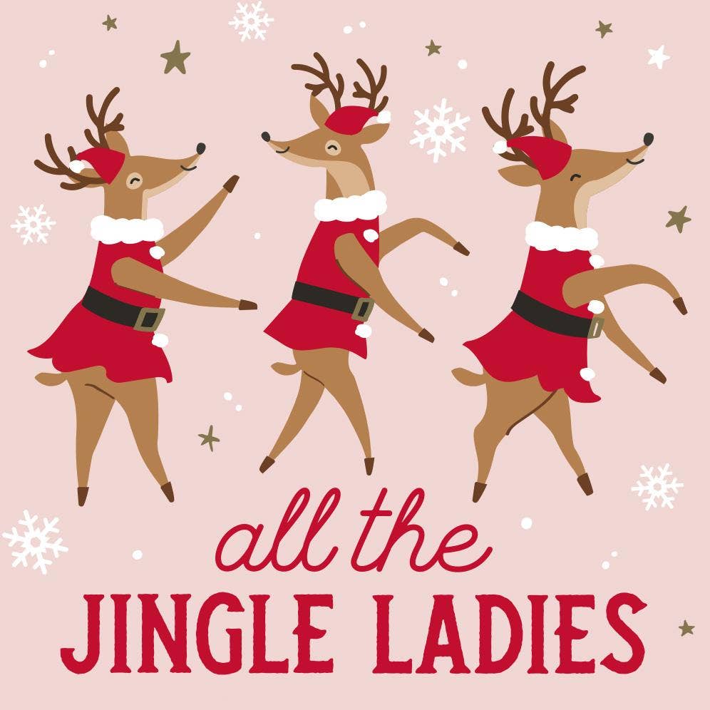 Funny Christmas Cocktail Napkins | Jingle Ladies - 20ct: Default Title - Persnickety Shop