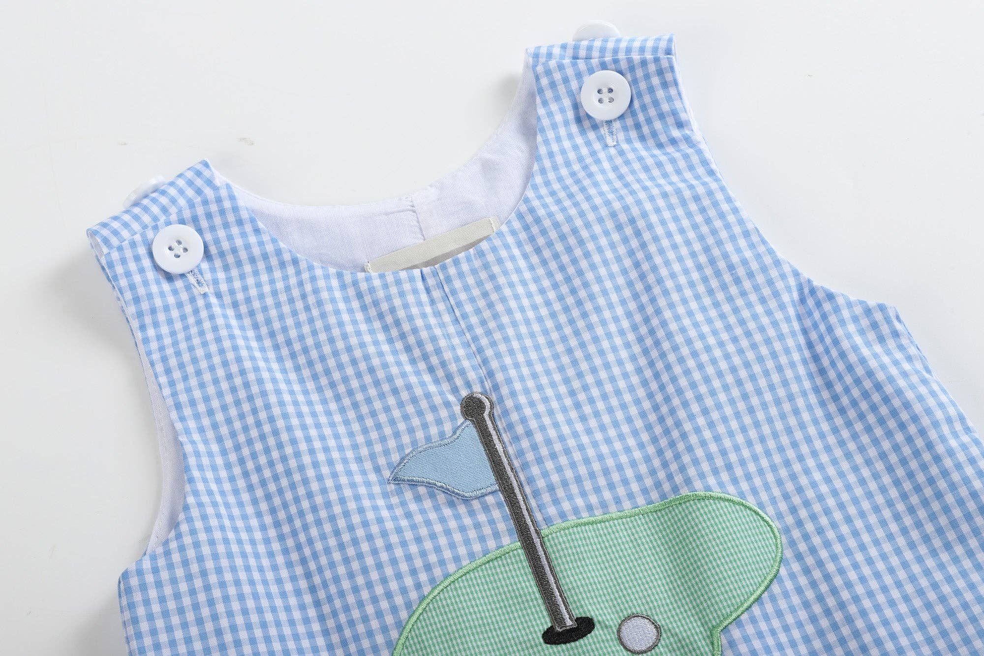 Blue Gingham Golf Hole Shortall Jon Jon