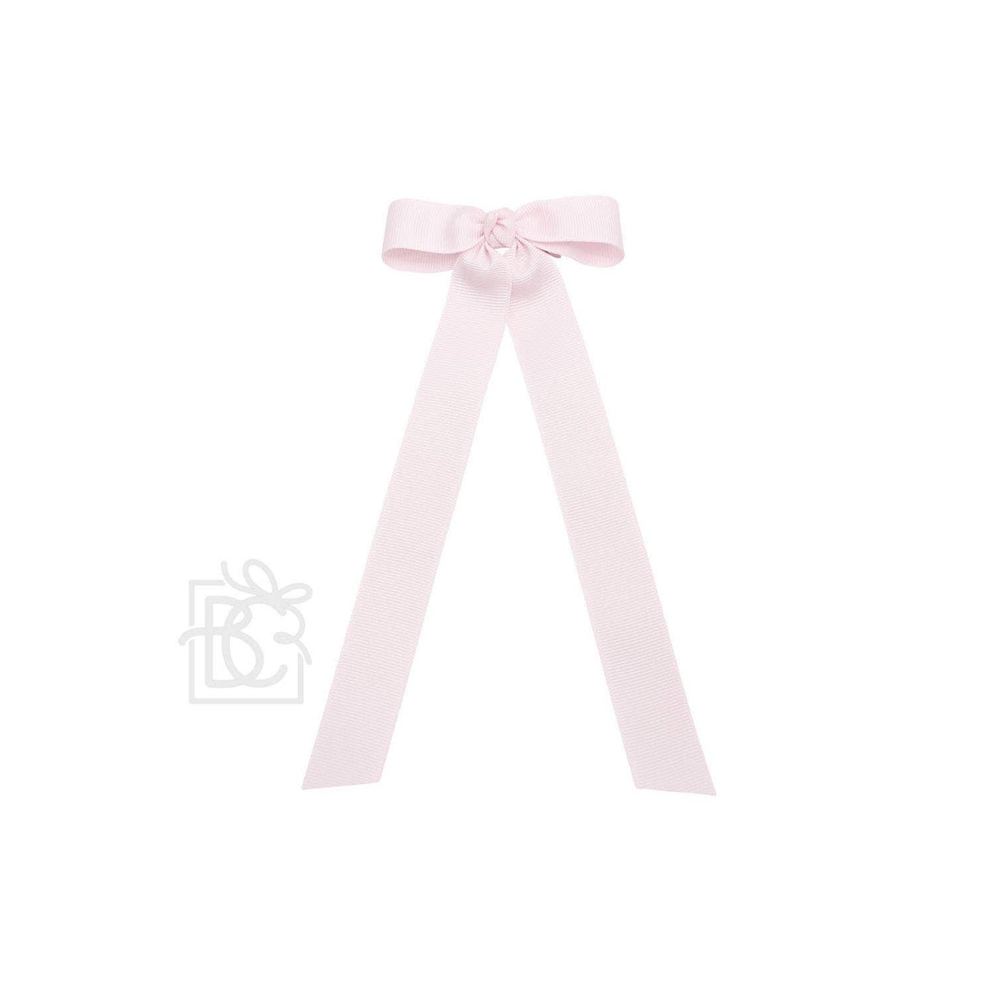FLAT BOW W/ 7" STREAMERS ON ALLIGATOR CLIP: 3.5" W/ 7" Streamers / RED - Persnickety Shop
