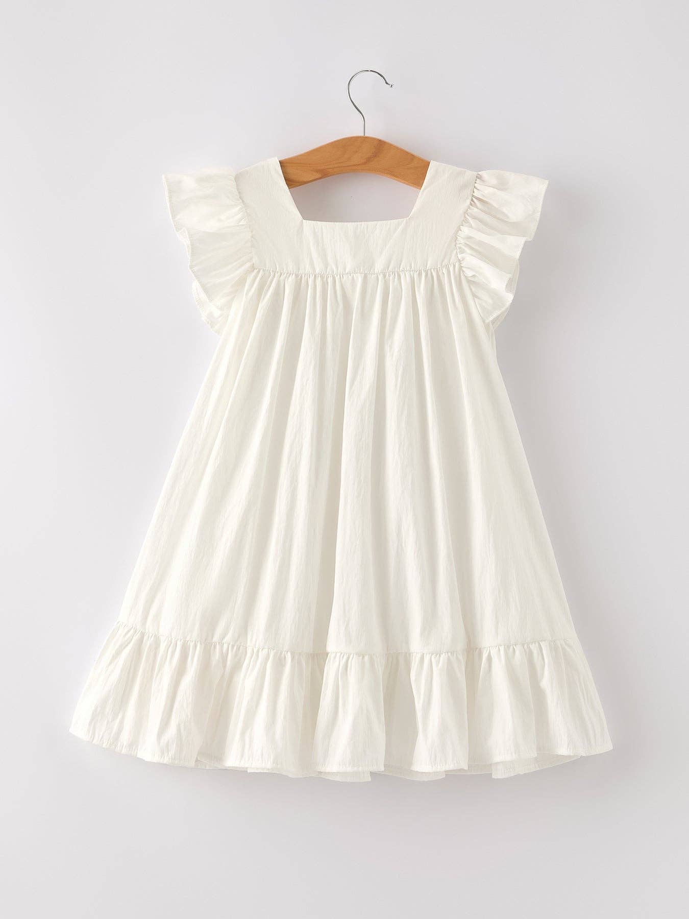 （Pre-order）Summer Girls White Ruffle Dress: 6 - Persnickety Shop