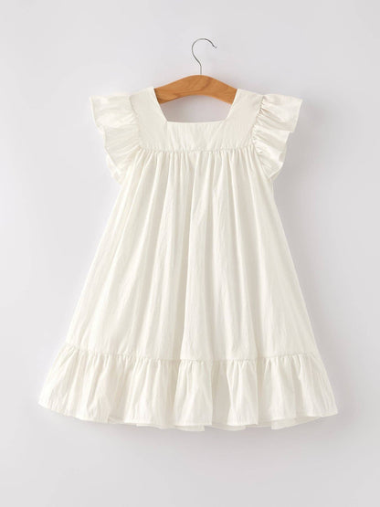 （Pre-order）Summer Girls White Ruffle Dress: 6 - Persnickety Shop