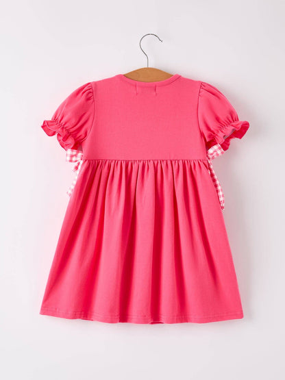 Hot Pink Smocked Church Christ Bishop Christening Dress: 2 - Persnickety Shop