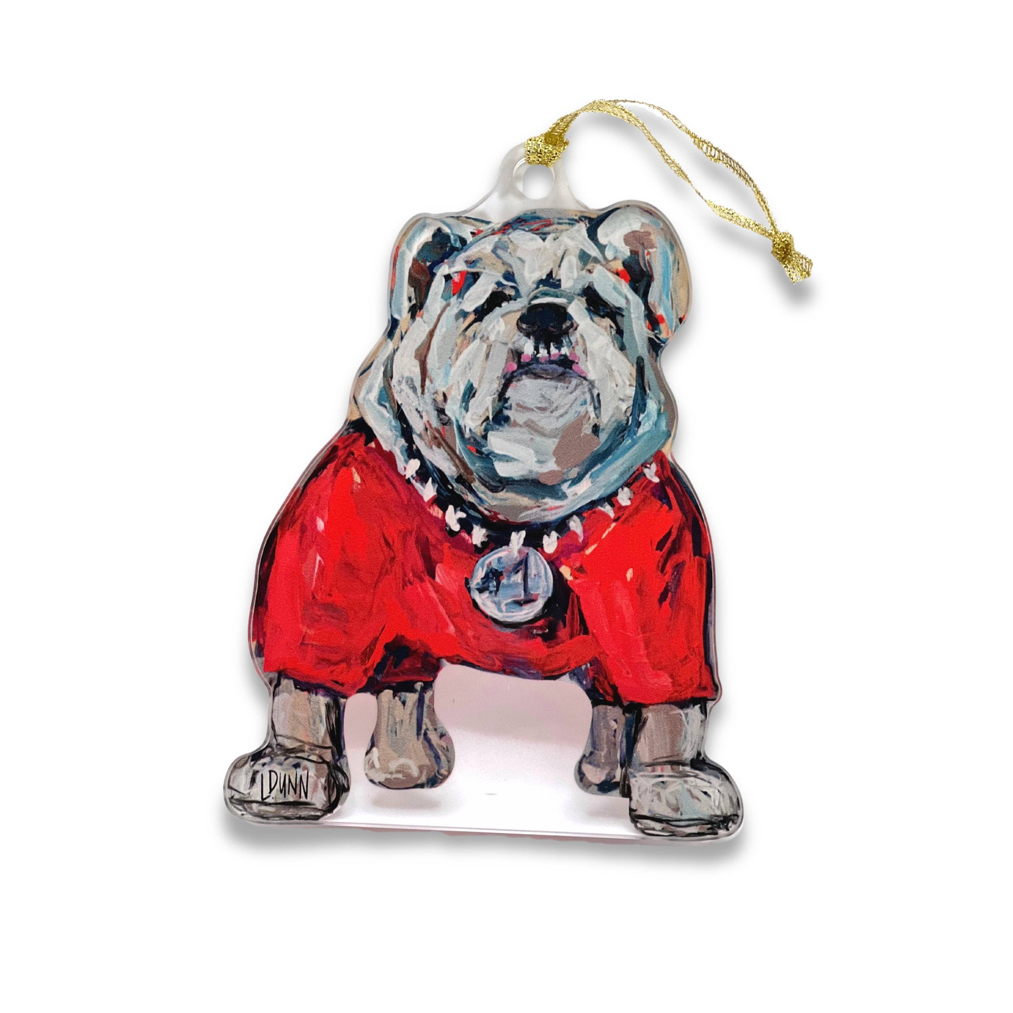 GEORGIA BULLDOG ACRYLIC MASCOT ORNAMENT - Persnickety Shop