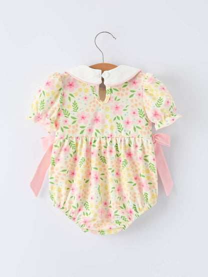 Easter Bunny Embroidery Smocking Cute Baby Girl Romper: 18M - Persnickety Shop