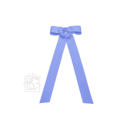 FLAT BOW W/ 7" STREAMERS ON ALLIGATOR CLIP: 3.5" W/ 7" Streamers / RED - Persnickety Shop