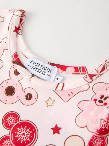 Christmas Sweet Holiday Cheer: Gingerbread and Candy Dress for Toddlers Girls: 2 - Persnickety Shop