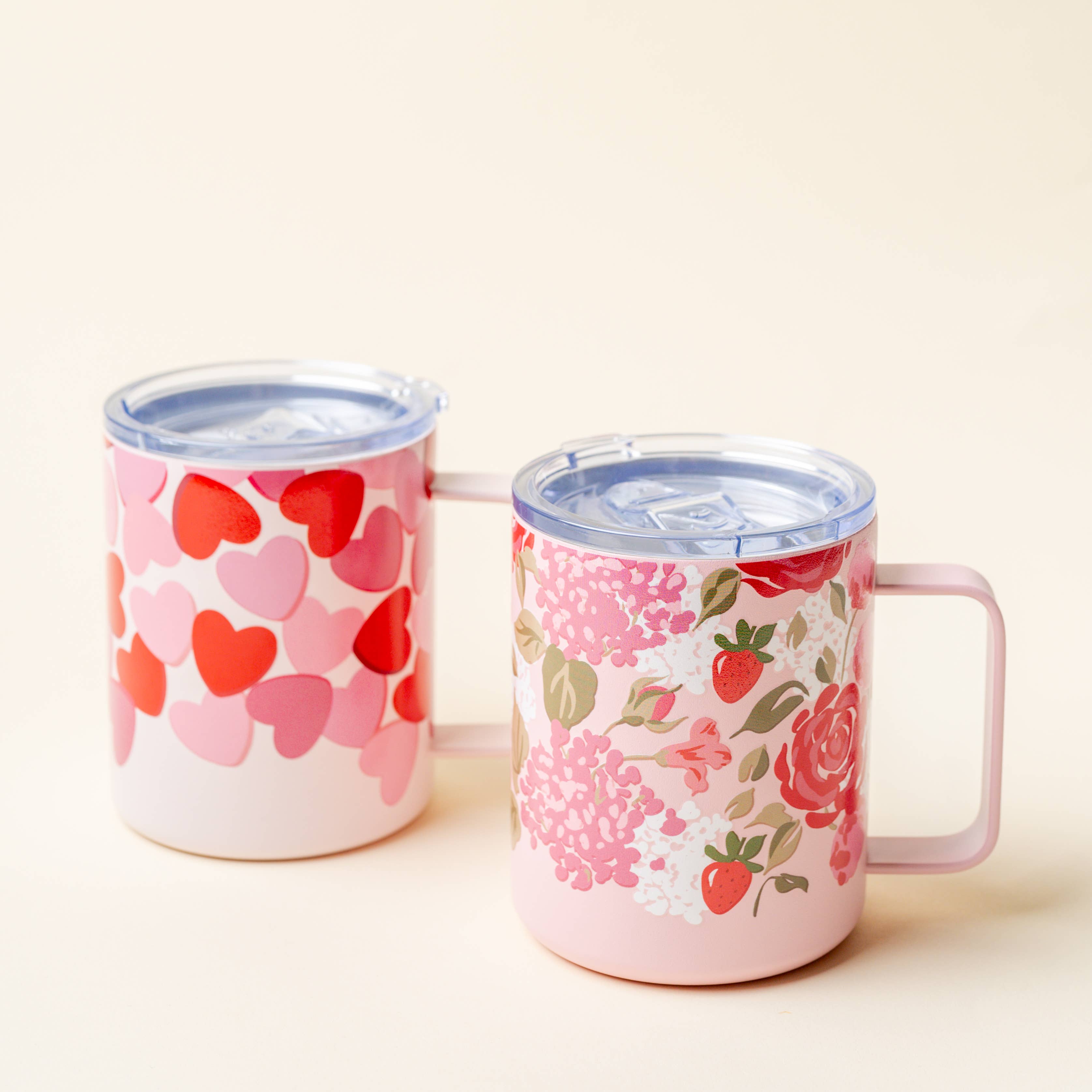 14 oz Insulated Mug-Rose Garden