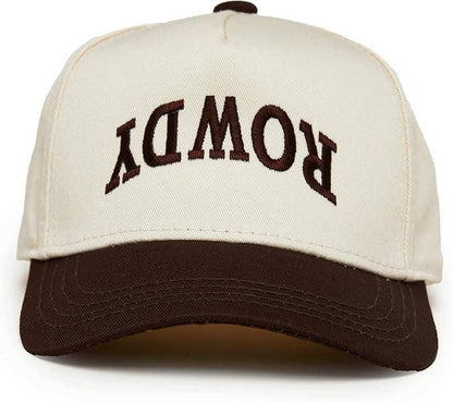 Kids/Baby 2-Tone Cap: Rowdy Upside Down - Brown/Beige: Infant (0-12 Months)