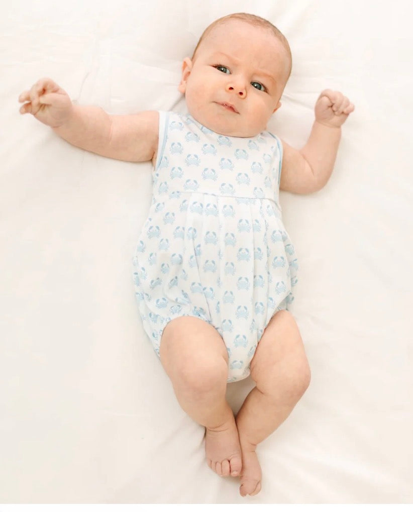 MAGNOLIA BABY Little Crawlers Print Bubble - Light Blue - Persnickety Shop