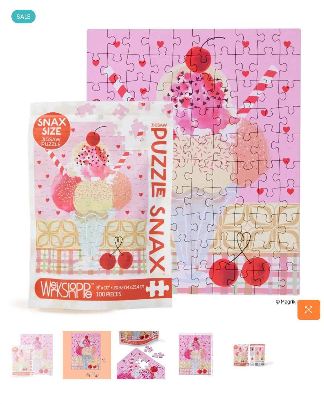 Cherry Sundae 100 Piece Puzzle Snax - Persnickety Shop
