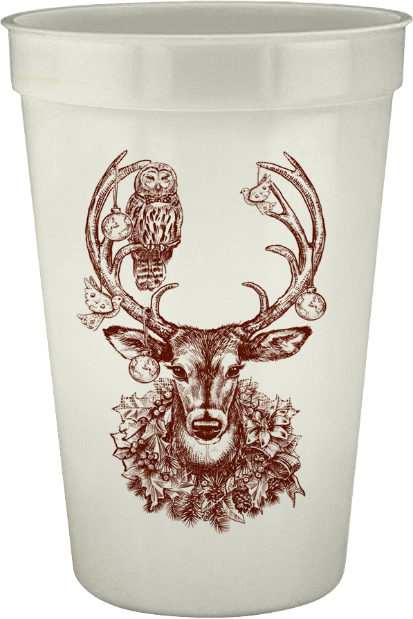 Christmas Deer 16oz Pearlized Cups - Persnickety Shop