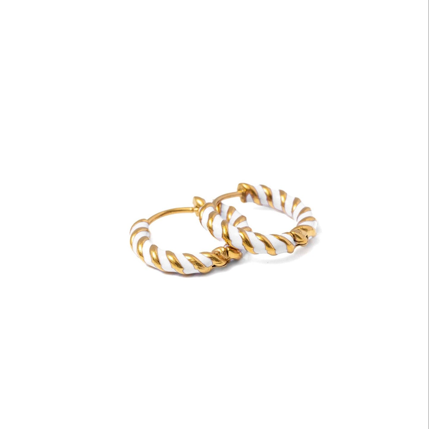 Braided Hoop Earrings - Hypoallergenic, Girl Gift: Pink / Pair