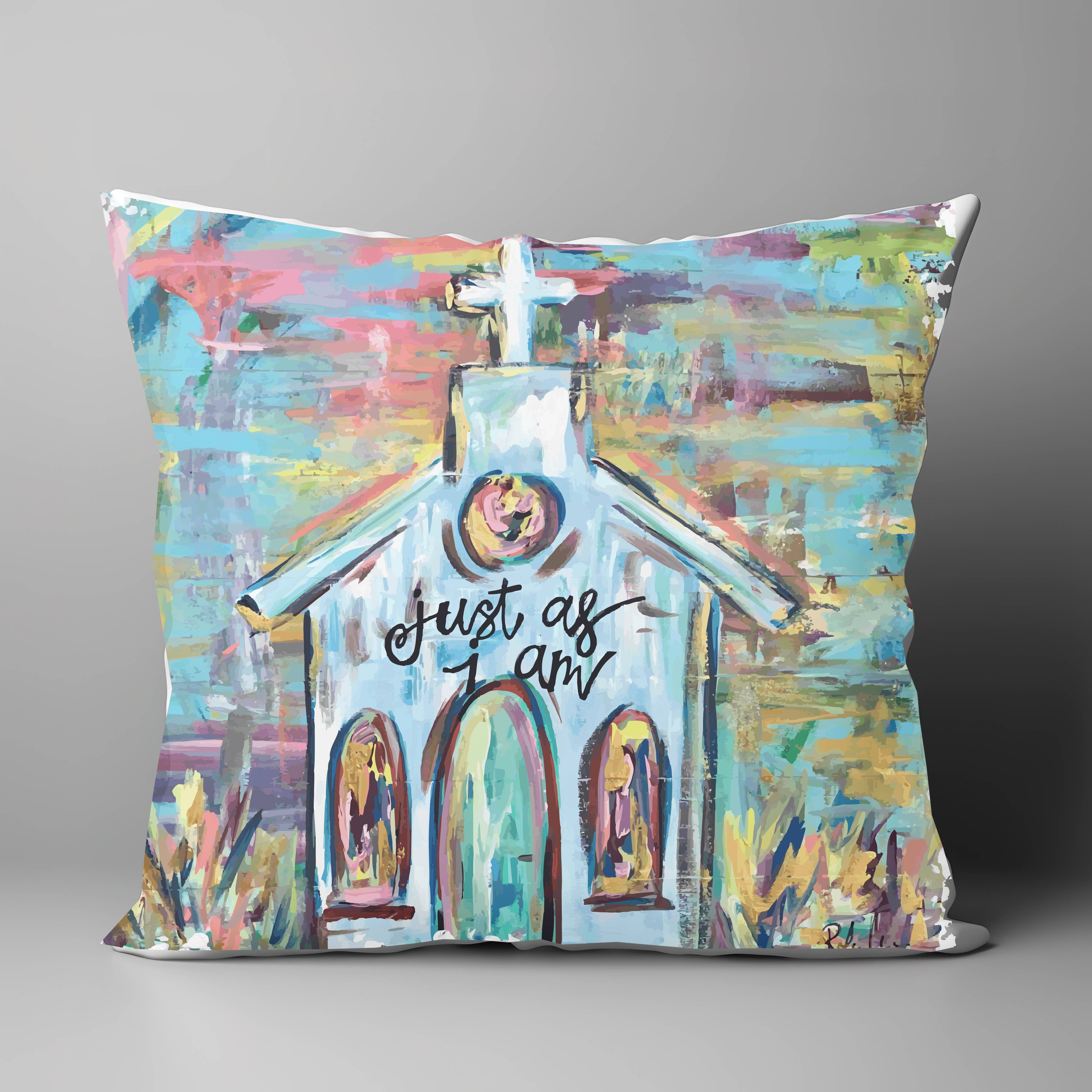 "Just As I Am" on 18"X18" Pillow: 18"X18" / Pillow - Persnickety Shop