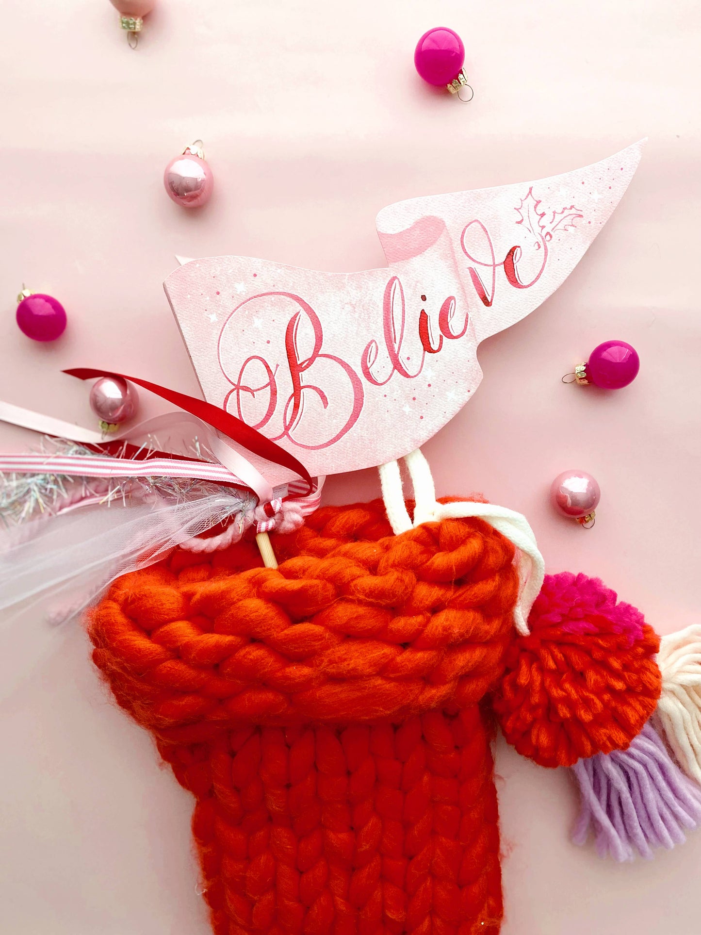 Cami Monet Believe Christmas Party Pennant